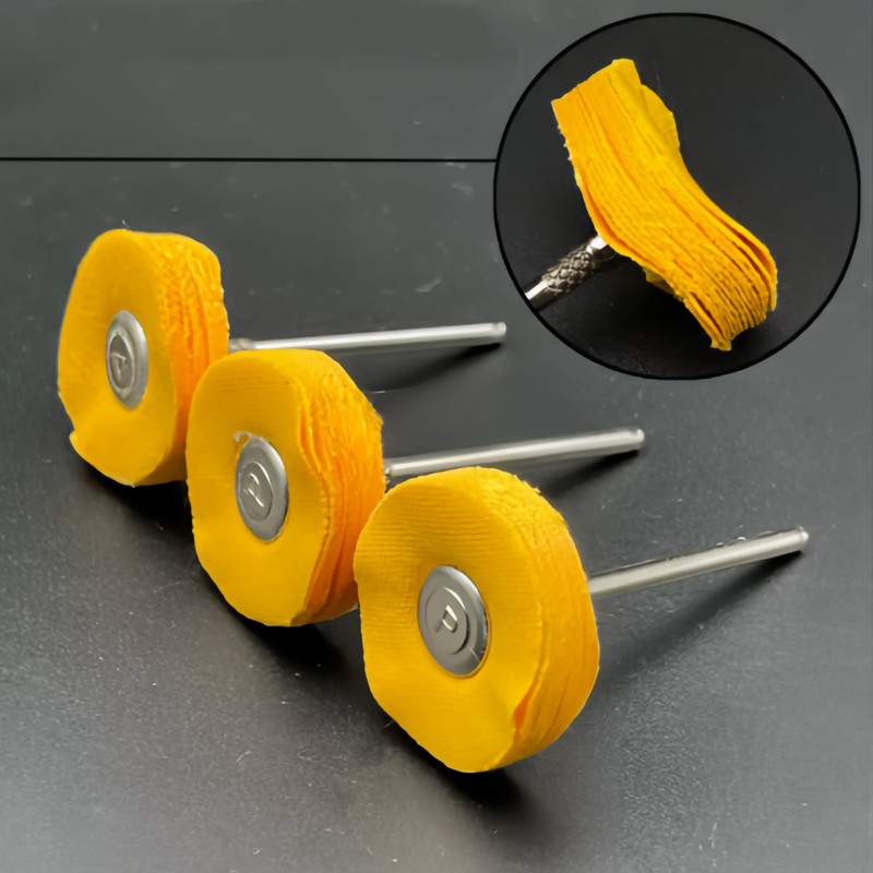 Watch Polishing Cloth - 20Pcs 3mm Yellow Polishing Cloth Wheel,