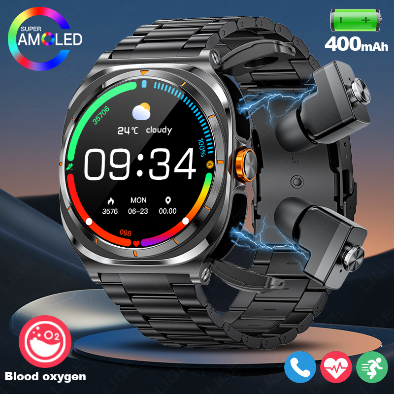 LIGE 2025 Watch Wireless Earph – Smartwatch Running Watches For Men recenzja i cena