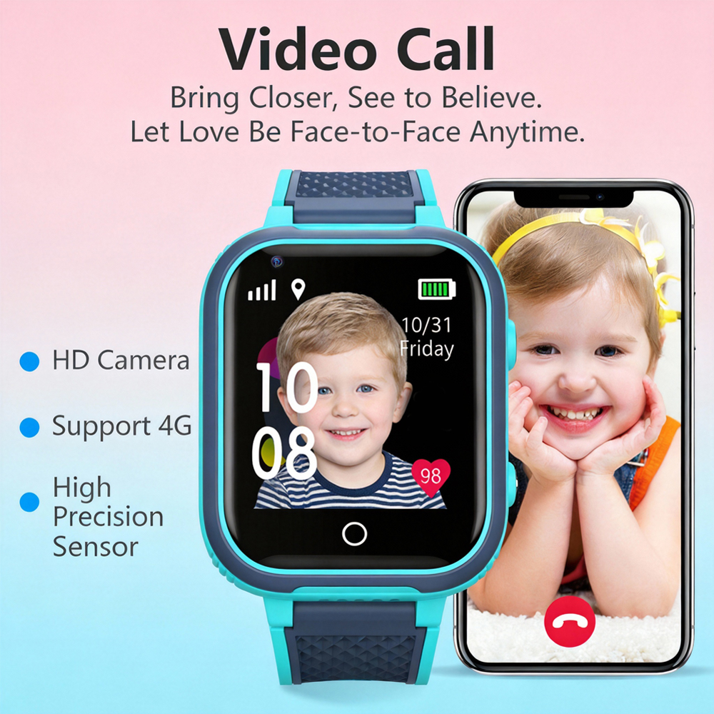 New Kids Smart Watch 4G LTE GP – Smartwatch Watches For Kid Boy With Gps recenzja i cena