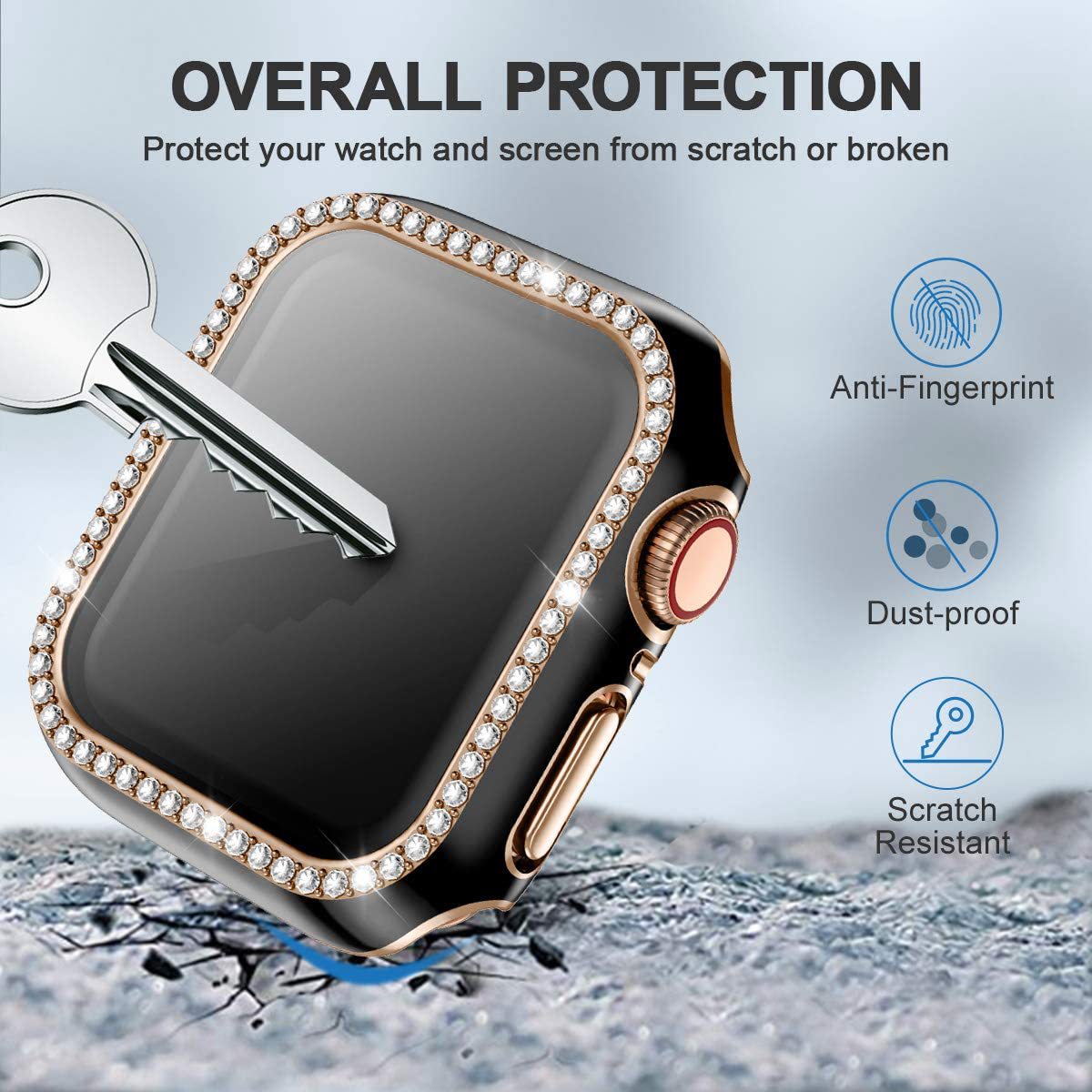 Bling Glass+Cover For Apple Wa – Iwatch Smartwatch Series 7 recenzja i cena