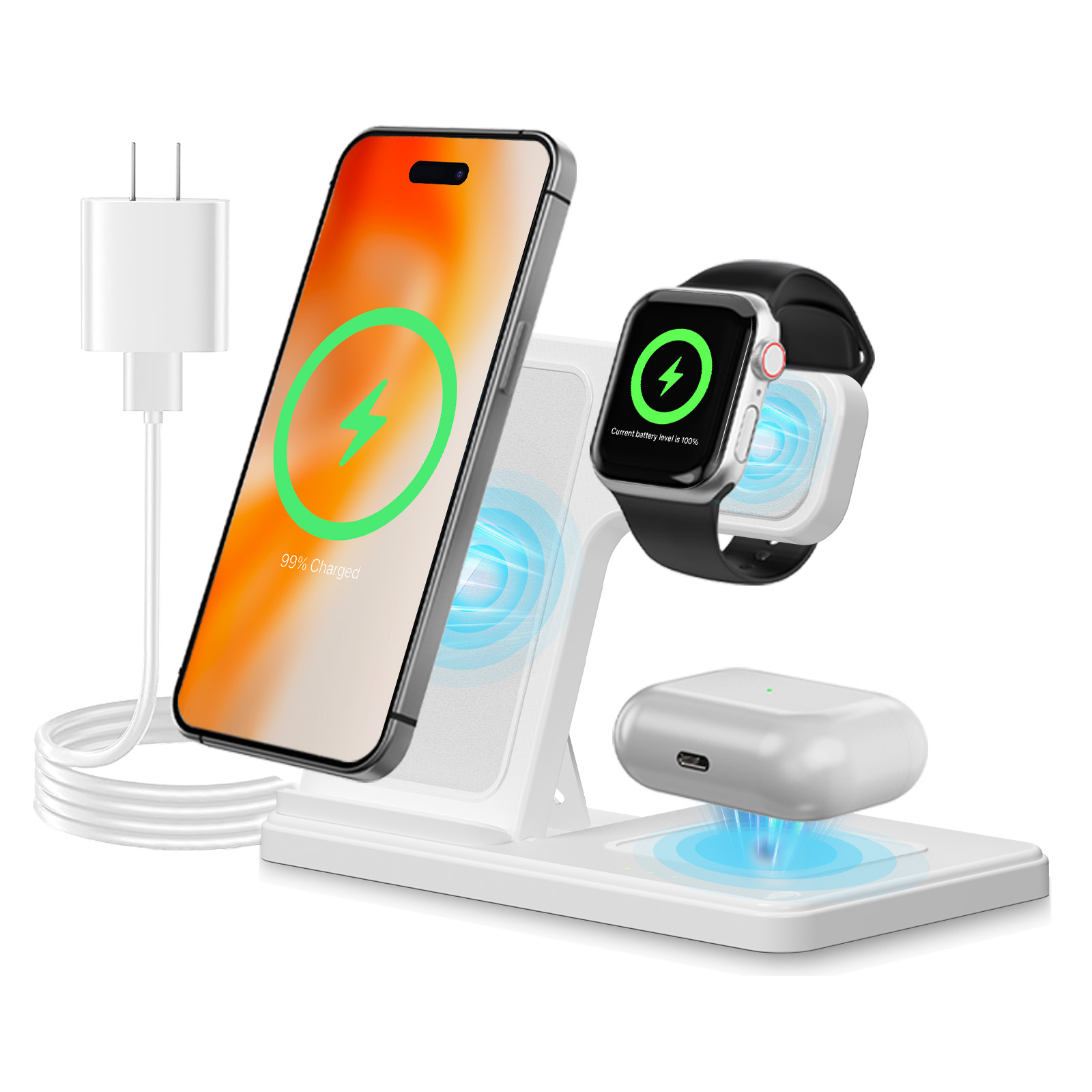 15W Magnetic Wireless Charger  – Watch 7 Smartwatch Iphone recenzja i cena