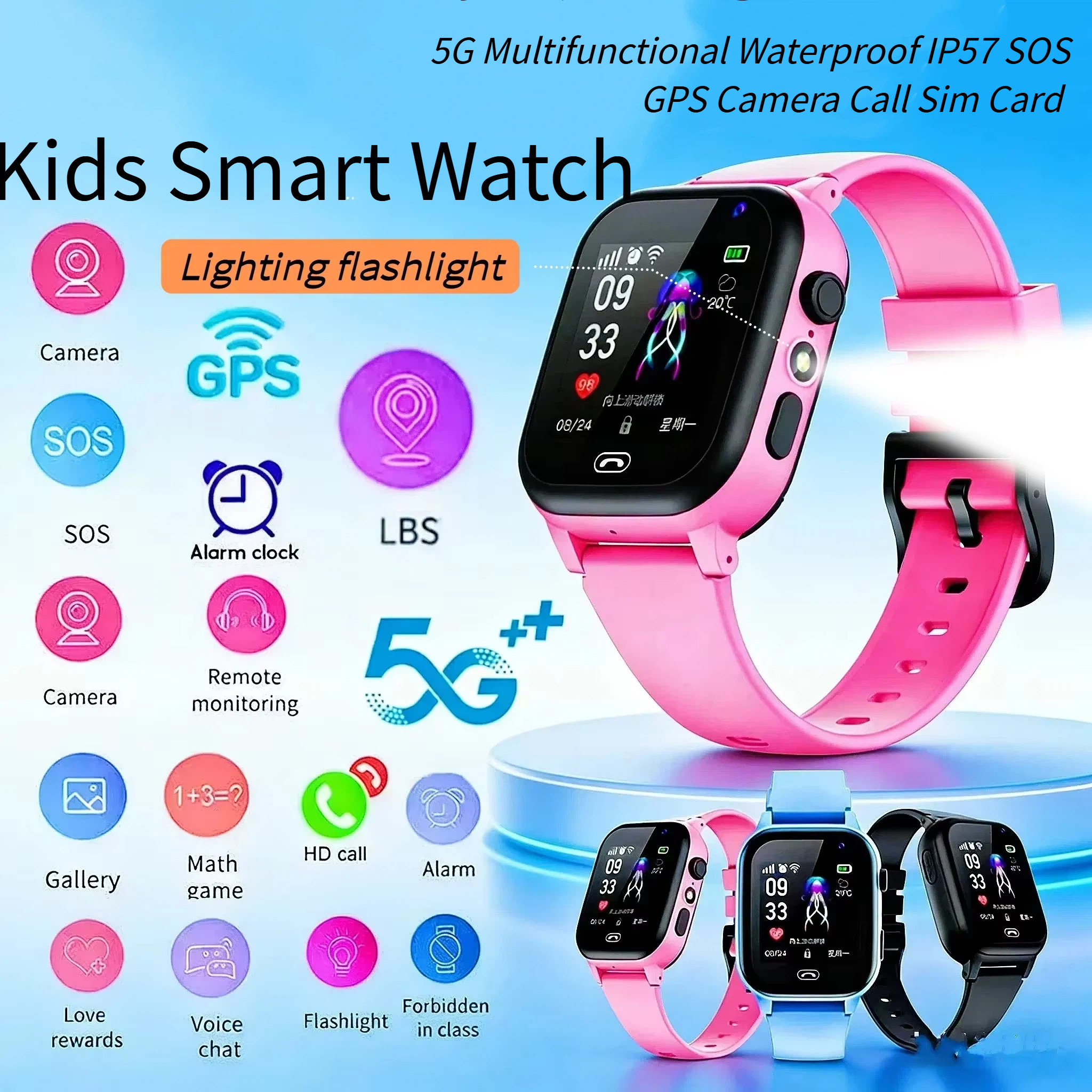 Lenovo Kids Smart Watch 5G GPS – Smartwatch Watches For Kid Boy With Gps recenzja i cena