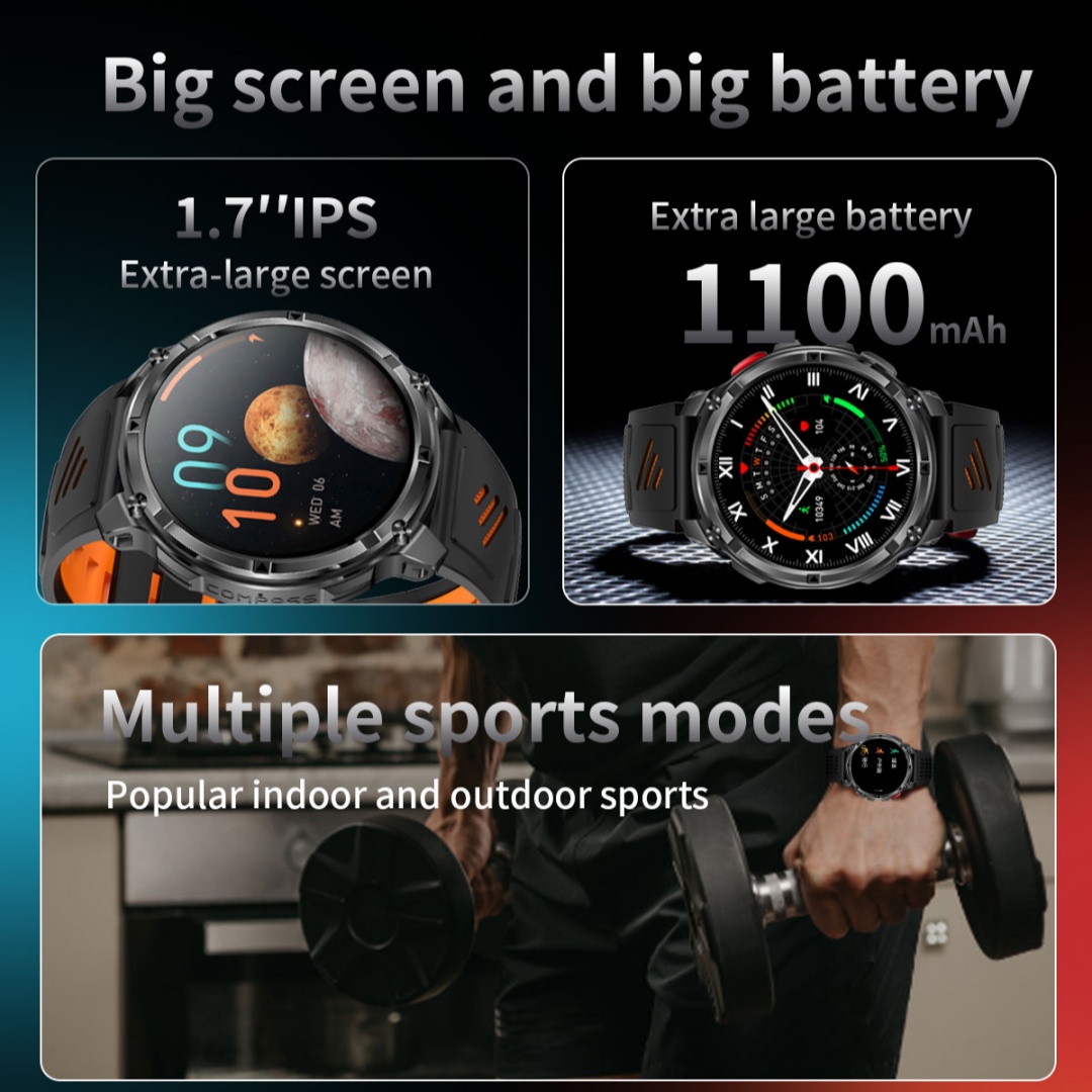 New T-Rex3 Pro 1100mAh Battery – Smartwatch Running Watches For Men recenzja i cena