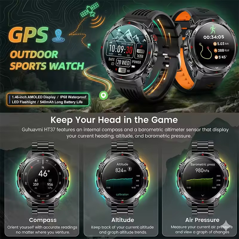 2026 New Military GPS Smart Wa – Smartwatch Running Watches For Men recenzja i cena