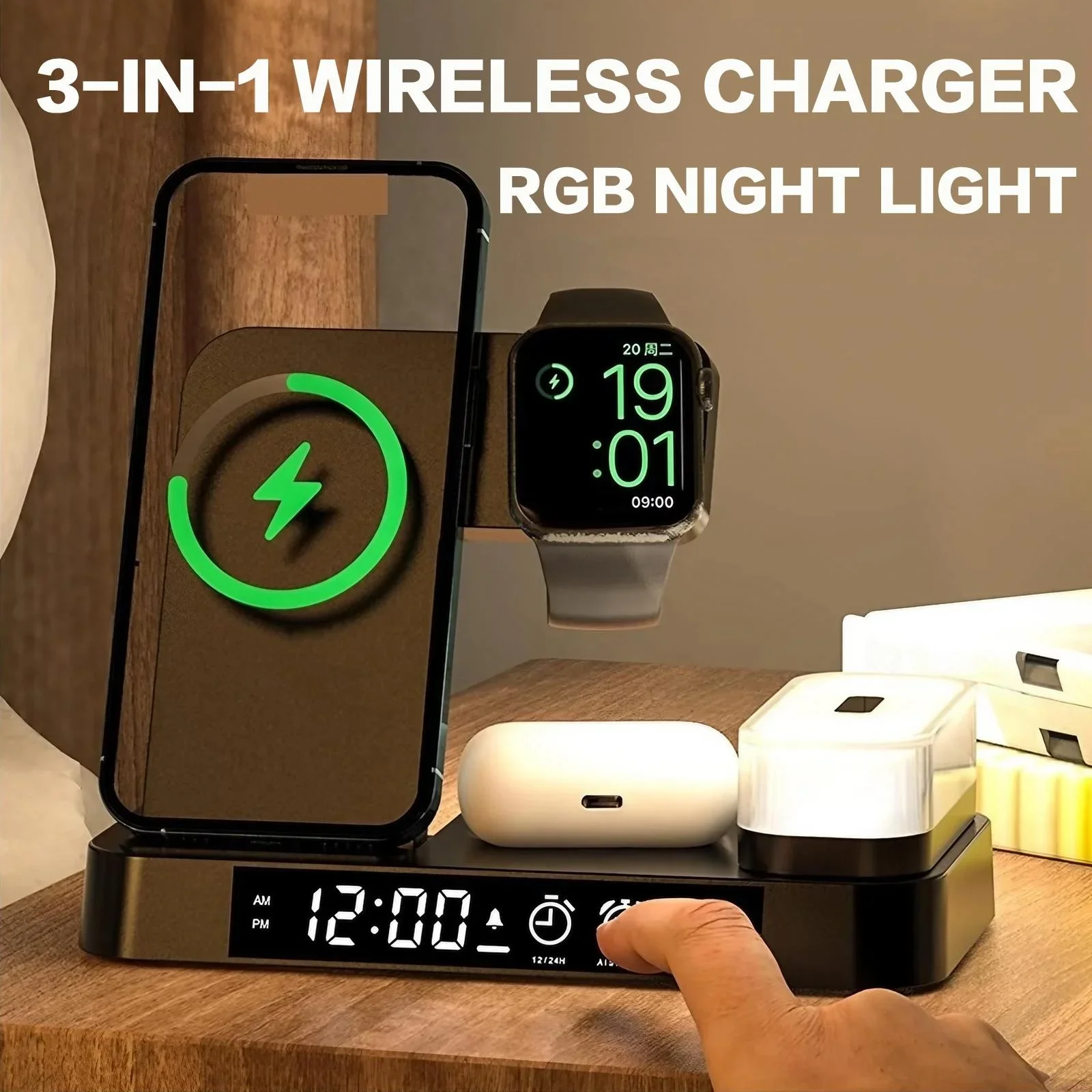 30W Foldable Wireless Charger  – Watch 7 Smartwatch Iphone recenzja i cena