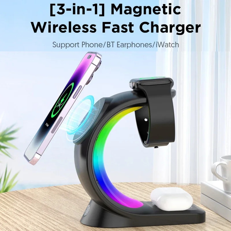 15W Magnetic Wireless Charger  – Watch 7 Smartwatch Iphone recenzja i cena
