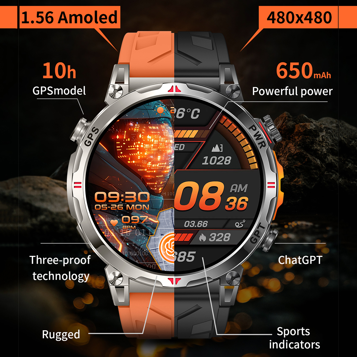 VWAR Oudtoor GPS Smart Watch B – Watch Vs Amazfit recenzja i cena