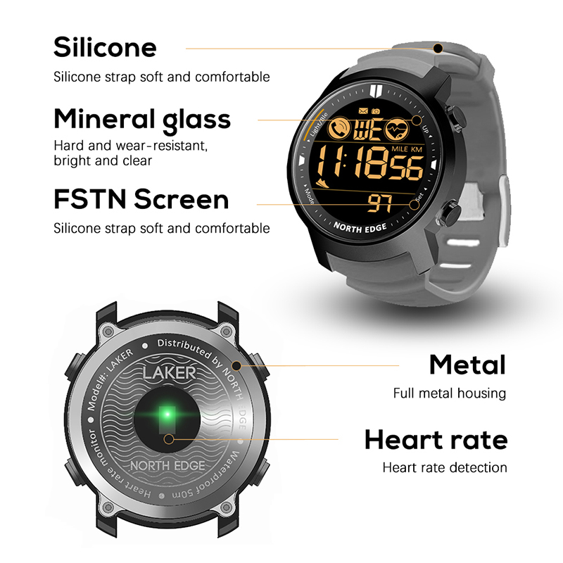 NORTH EDGE Smart Watch Men Hea – Smartwatch Running Watches For Men recenzja i cena