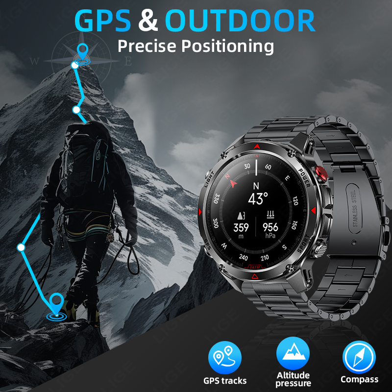 LIGE New Professional GPS Spor – Smartwatch Running Watches For Men recenzja i cena