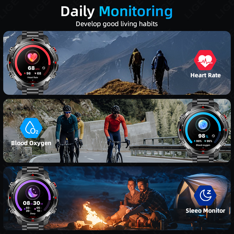 LIGE New Professional GPS Spor – Smartwatch Running Watches For Men recenzja i cena