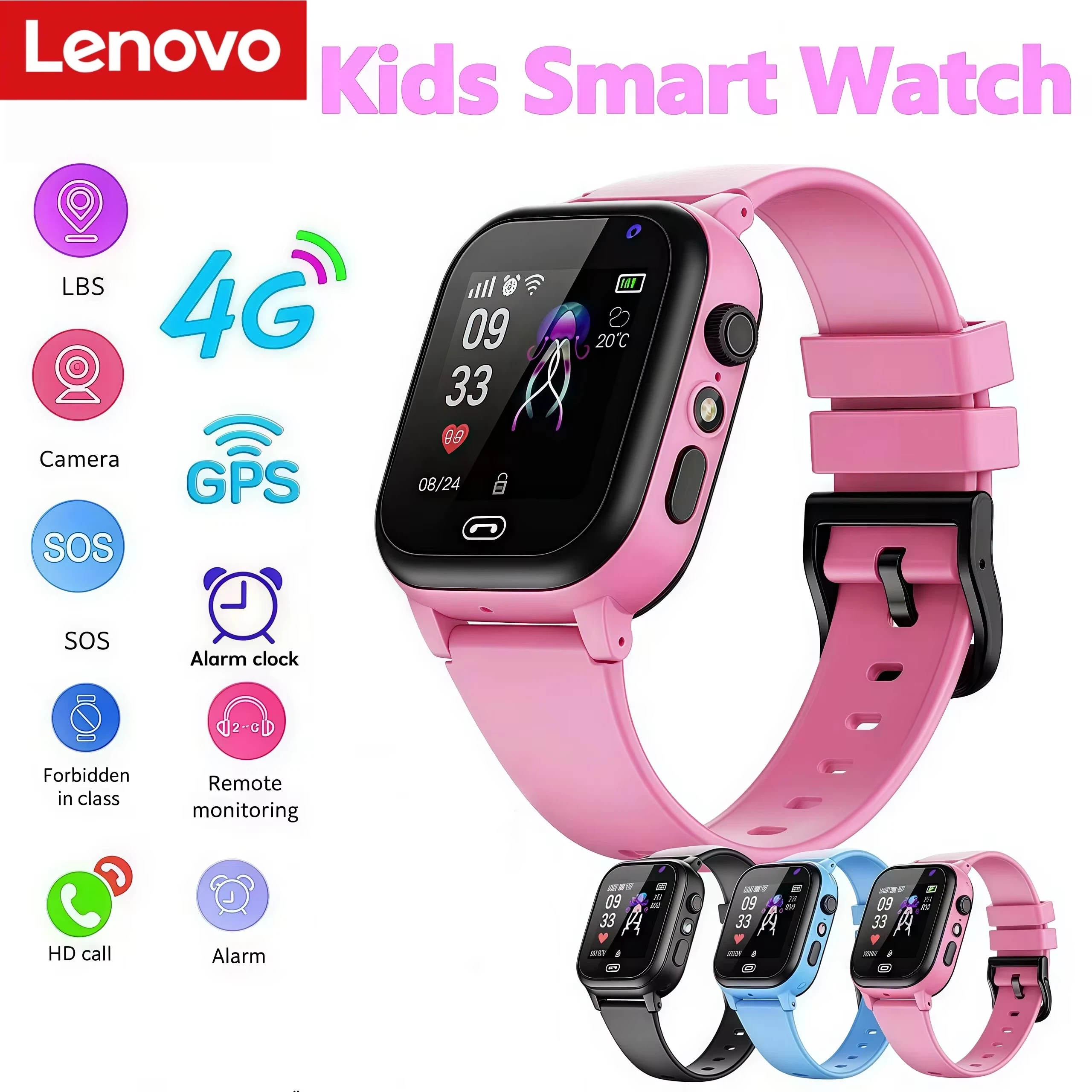 Lenovo Kids Smart Watch SOS Wi – Smartwatch Watches For Kid Boy With Gps recenzja i cena