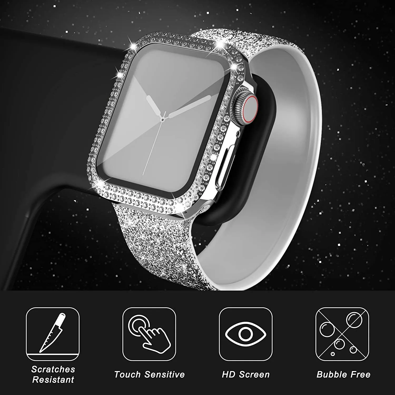 Glass+Diamond Cover For Apple  – Iwatch Smartwatch Series 7 recenzja i cena