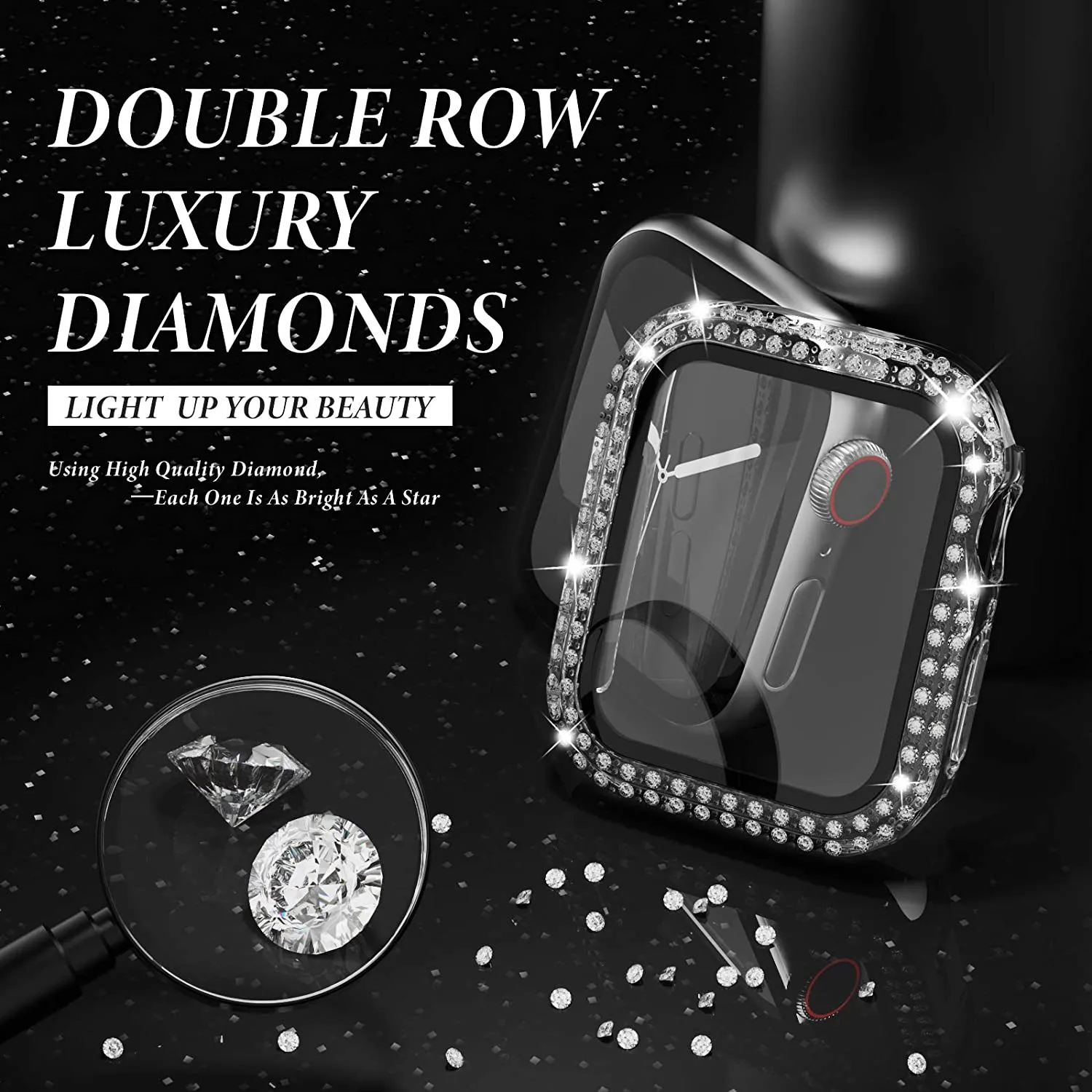 Glass+Diamond Cover For Apple  – Iwatch Smartwatch Series 7 recenzja i cena