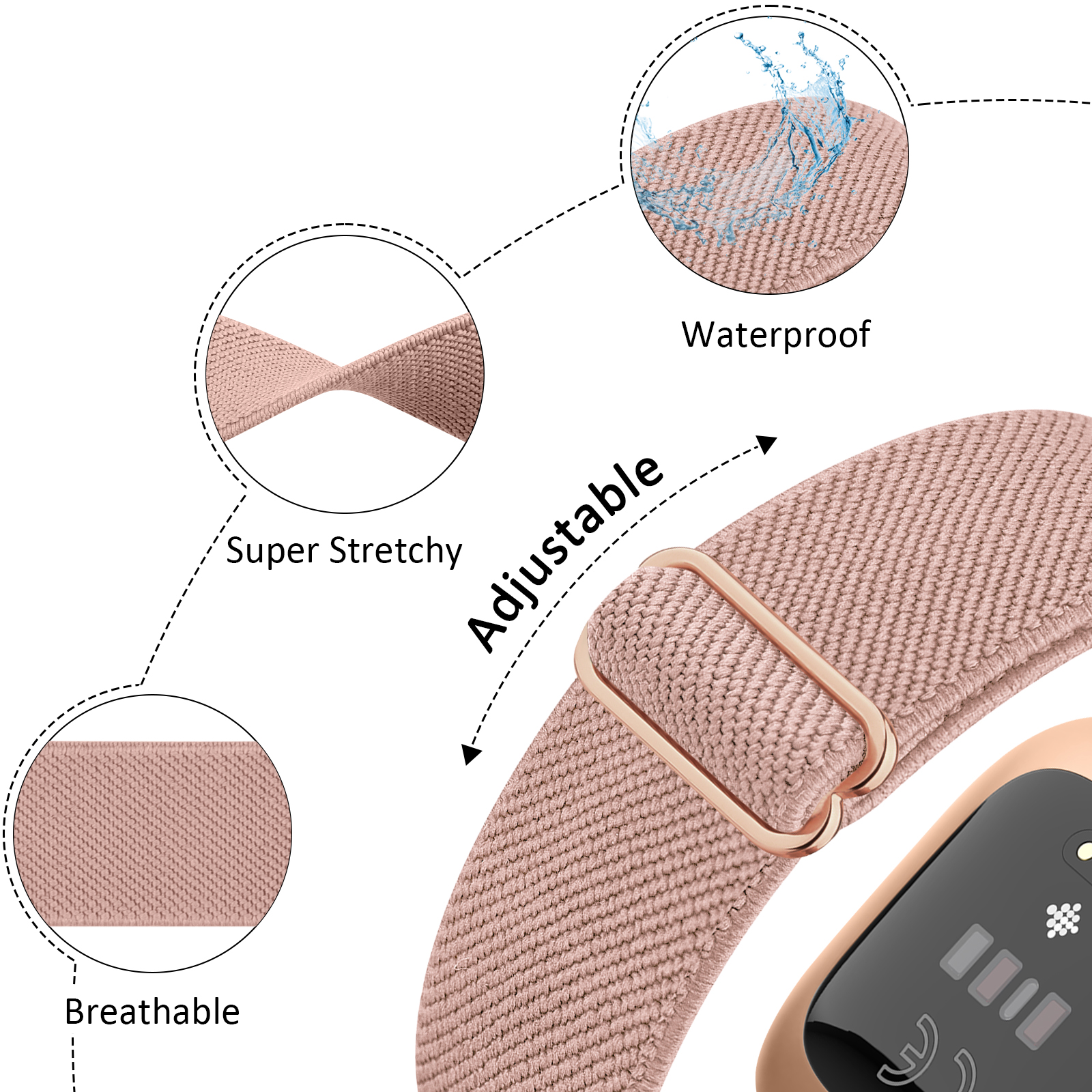 Nylon Loop Strap For Fitbit Ve – Tag Watches Smartwatch recenzja i cena