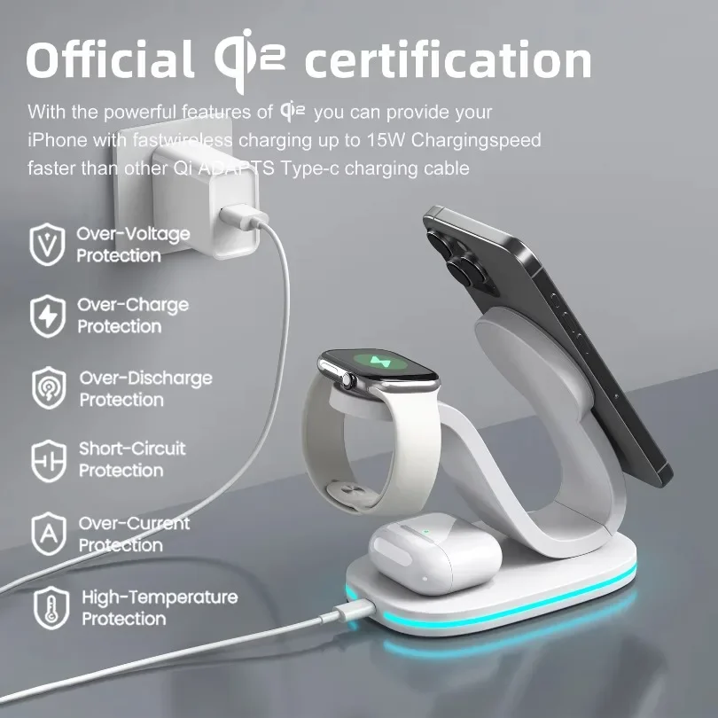 qi2 3 in 1 Magnetic Wireless C – Watch 7 Smartwatch Iphone recenzja i cena