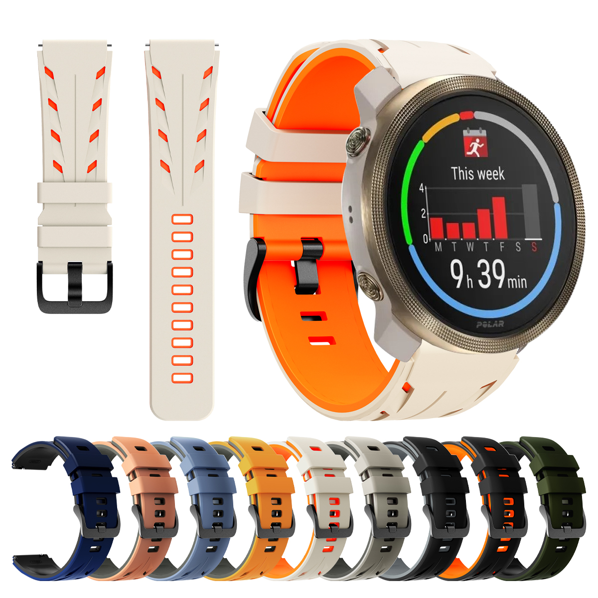 22mm Silicone Strap For POLAR  – Titan Watches Smartwatch recenzja i cena
