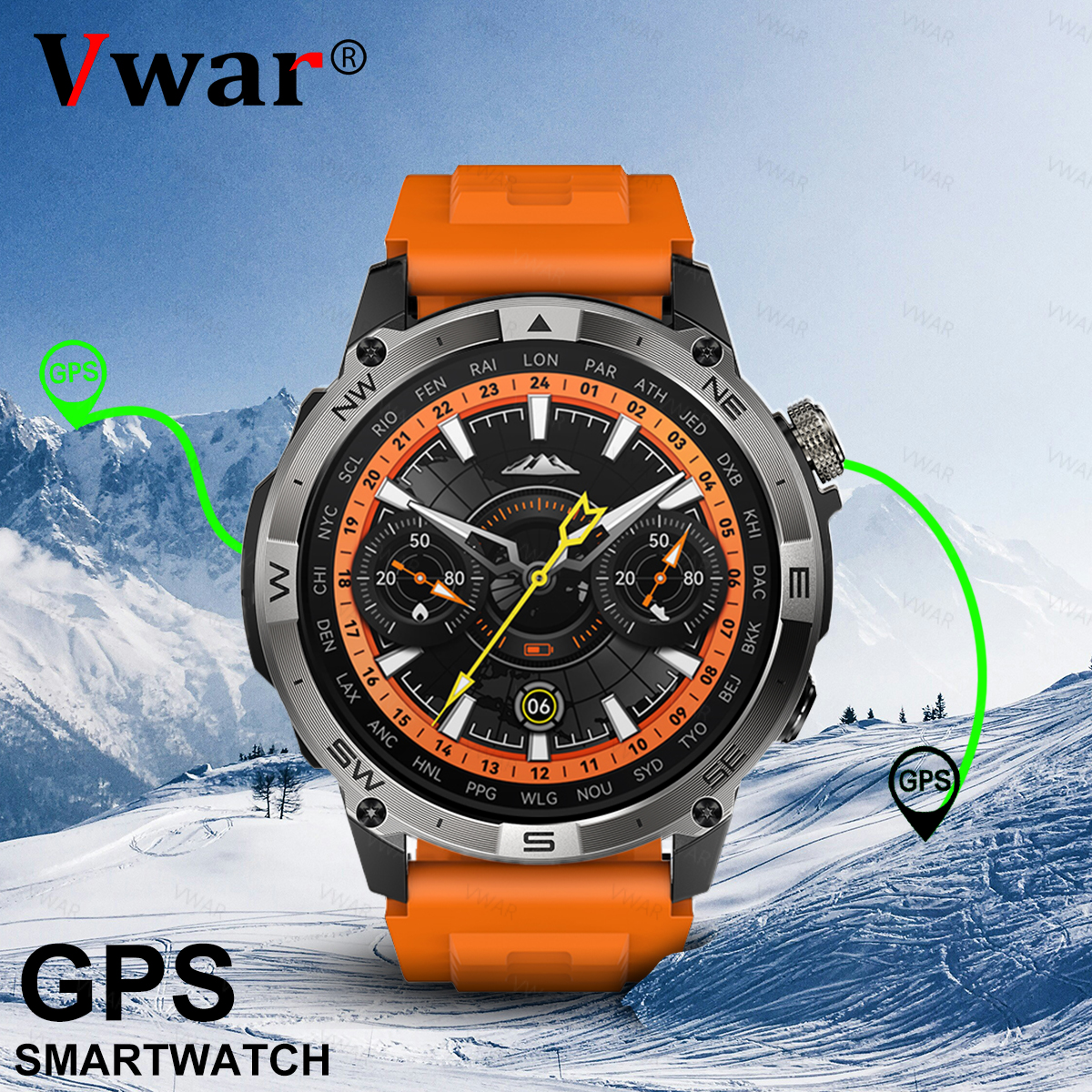 VWAR GPS Smart Watch 1.43” HD  – Watch Vs Amazfit recenzja i cena