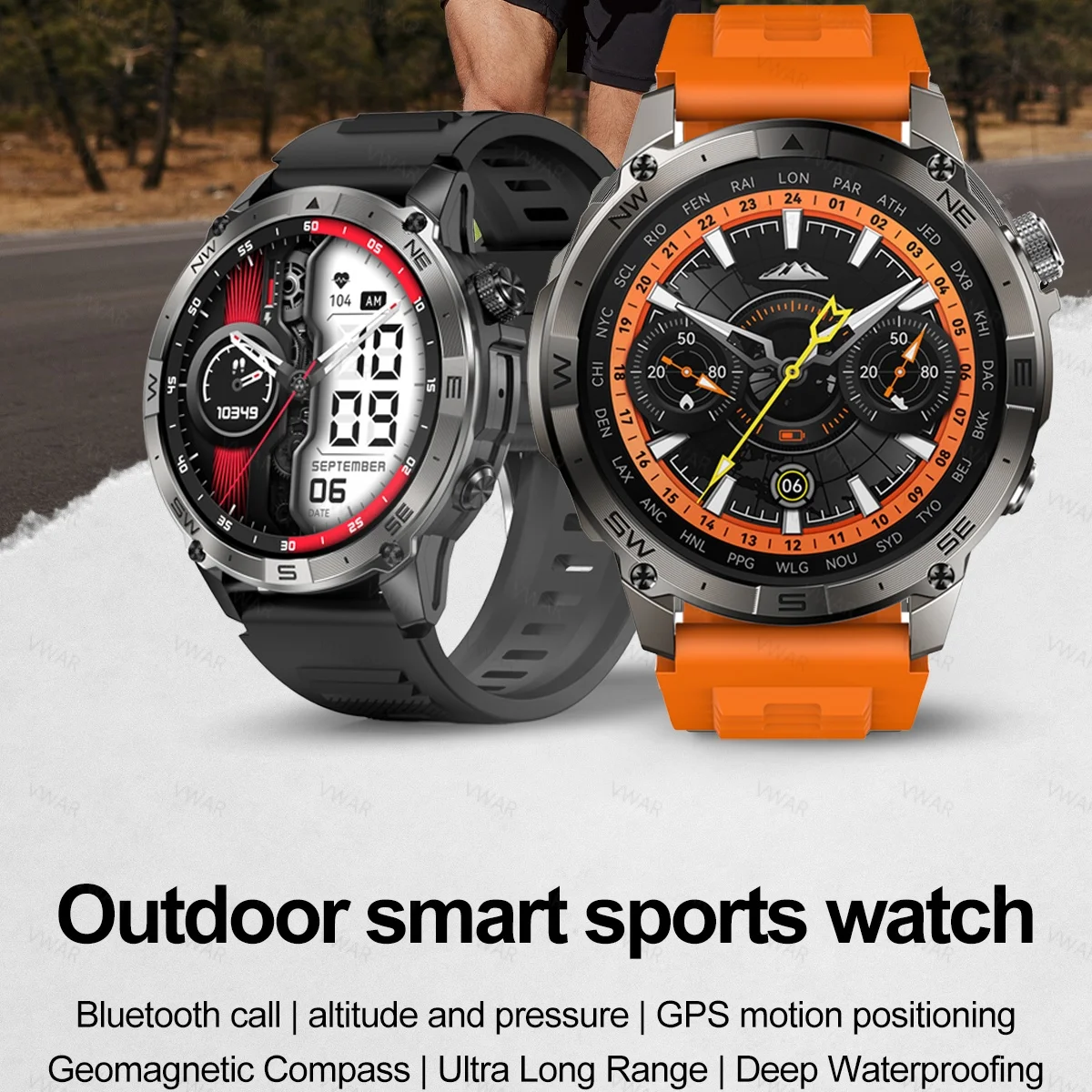 VWAR GPS Smart Watch 1.43” HD  – Watch Vs Amazfit recenzja i cena