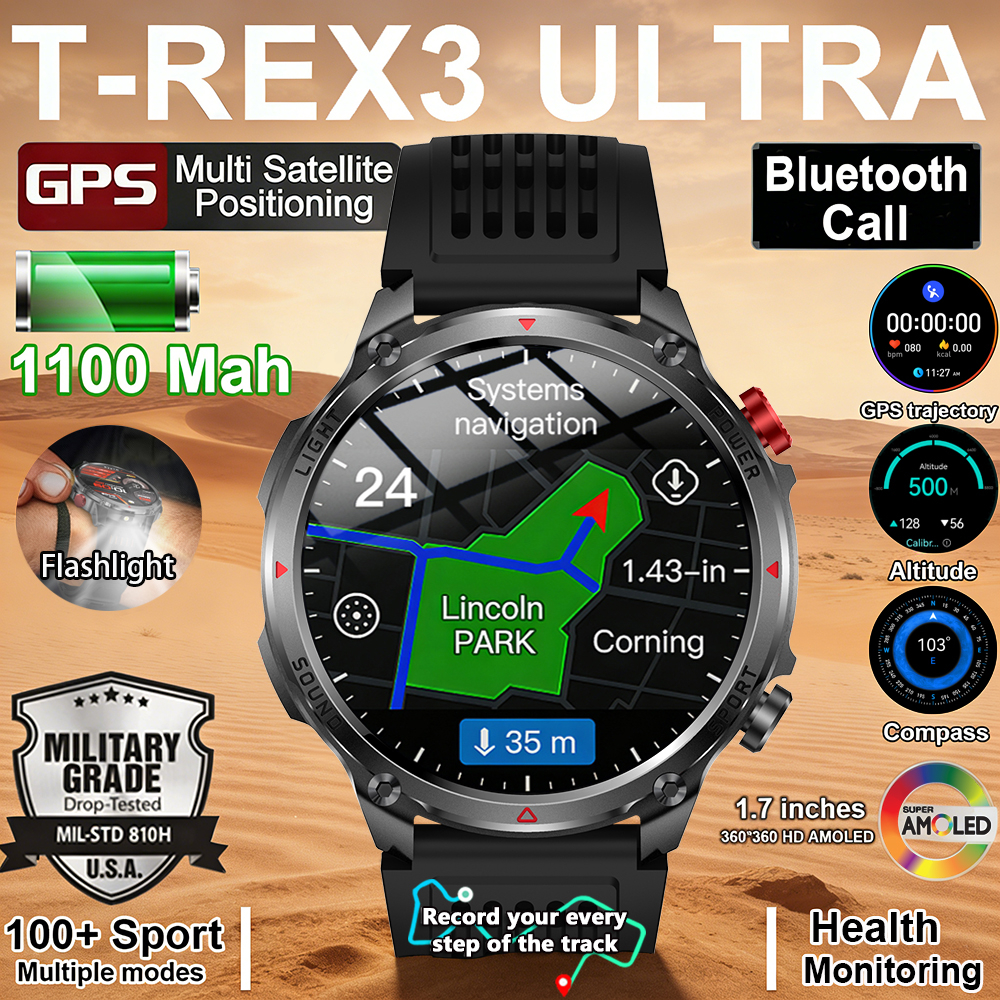 2026 New T-Rex3 Pro 1100mAh Ba – Smartwatch Running Watches For Men recenzja i cena