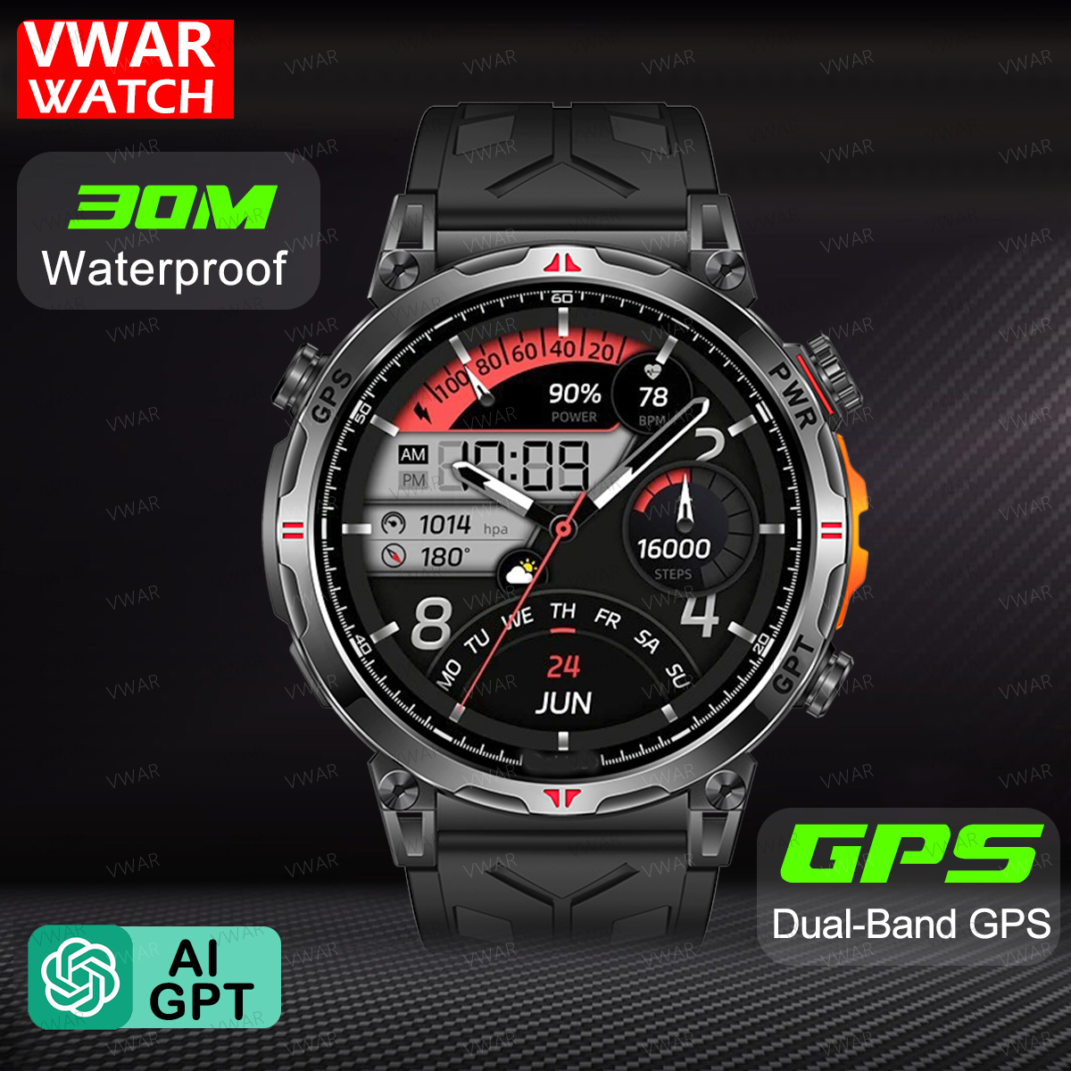 VWAR Air5 Ultra GPS Smartwatch – Watch Vs Amazfit recenzja i cena