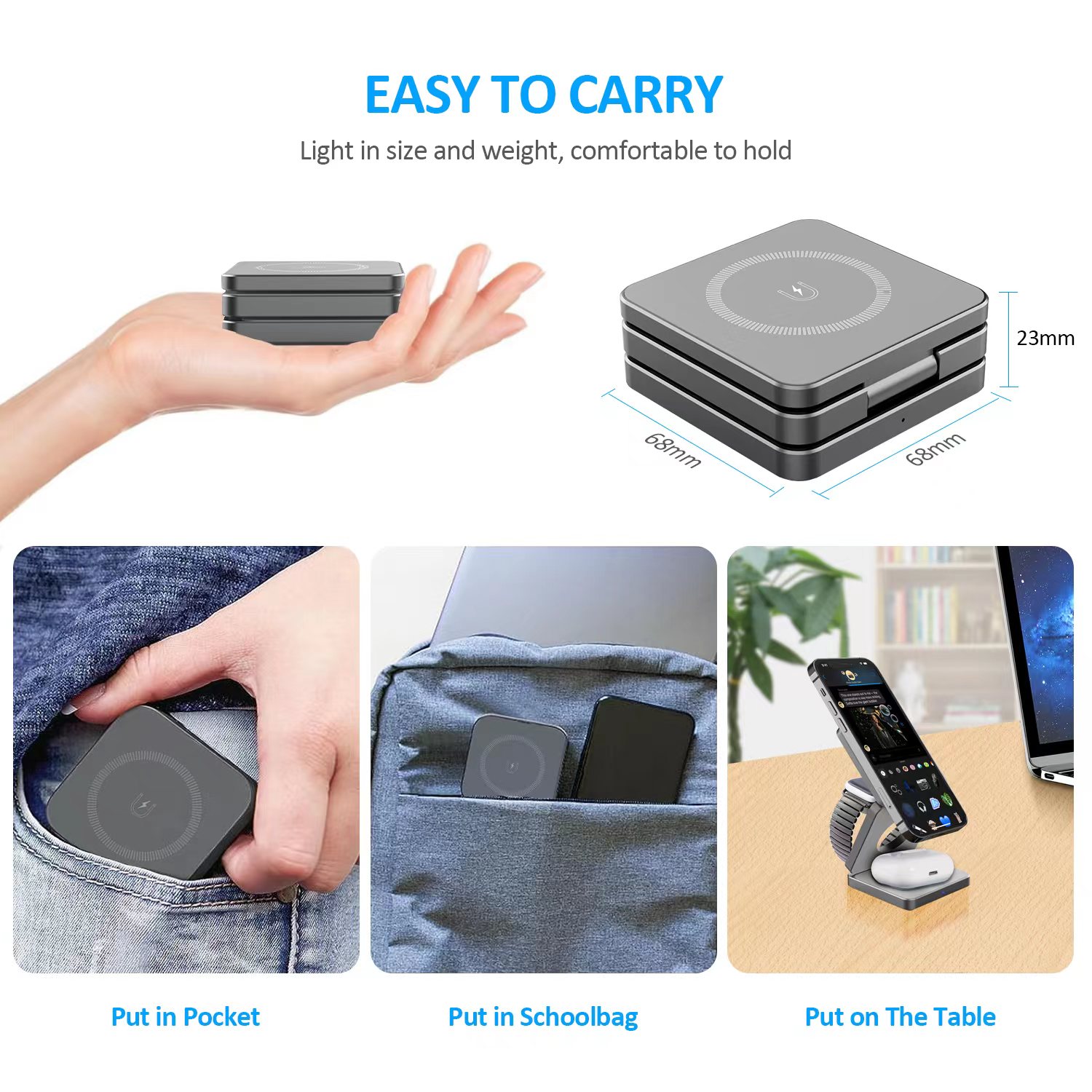3 IN 1 Magnetic Foldable Charg – Watch 7 Smartwatch Iphone recenzja i cena