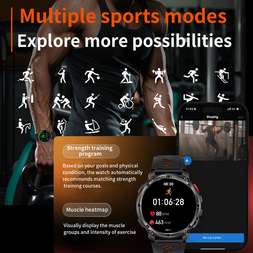 2026 New T-Rex3 Pro 1100mAh Ba – Smartwatch Running Watches For Men recenzja i cena