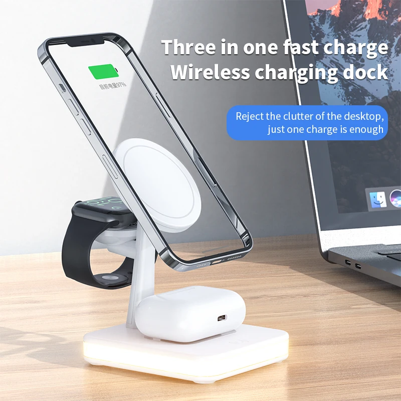 Magnetic 3 in 1 Wireless Charg – Watch 7 Smartwatch Iphone recenzja i cena