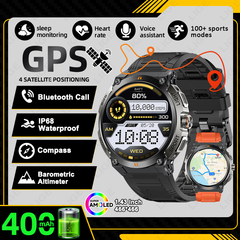 LIGE New Professional GPS Spor – Smartwatch Running Watches For Men recenzja i cena